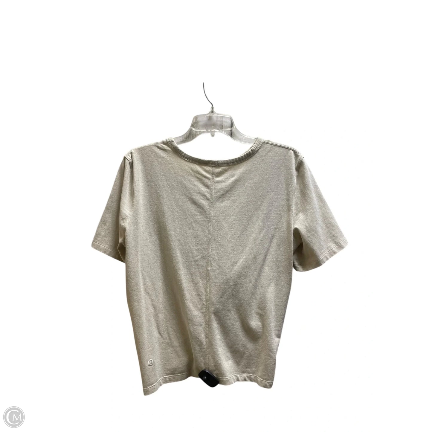 Top Short Sleeve By Lululemon In Gold & Green, Size: 6