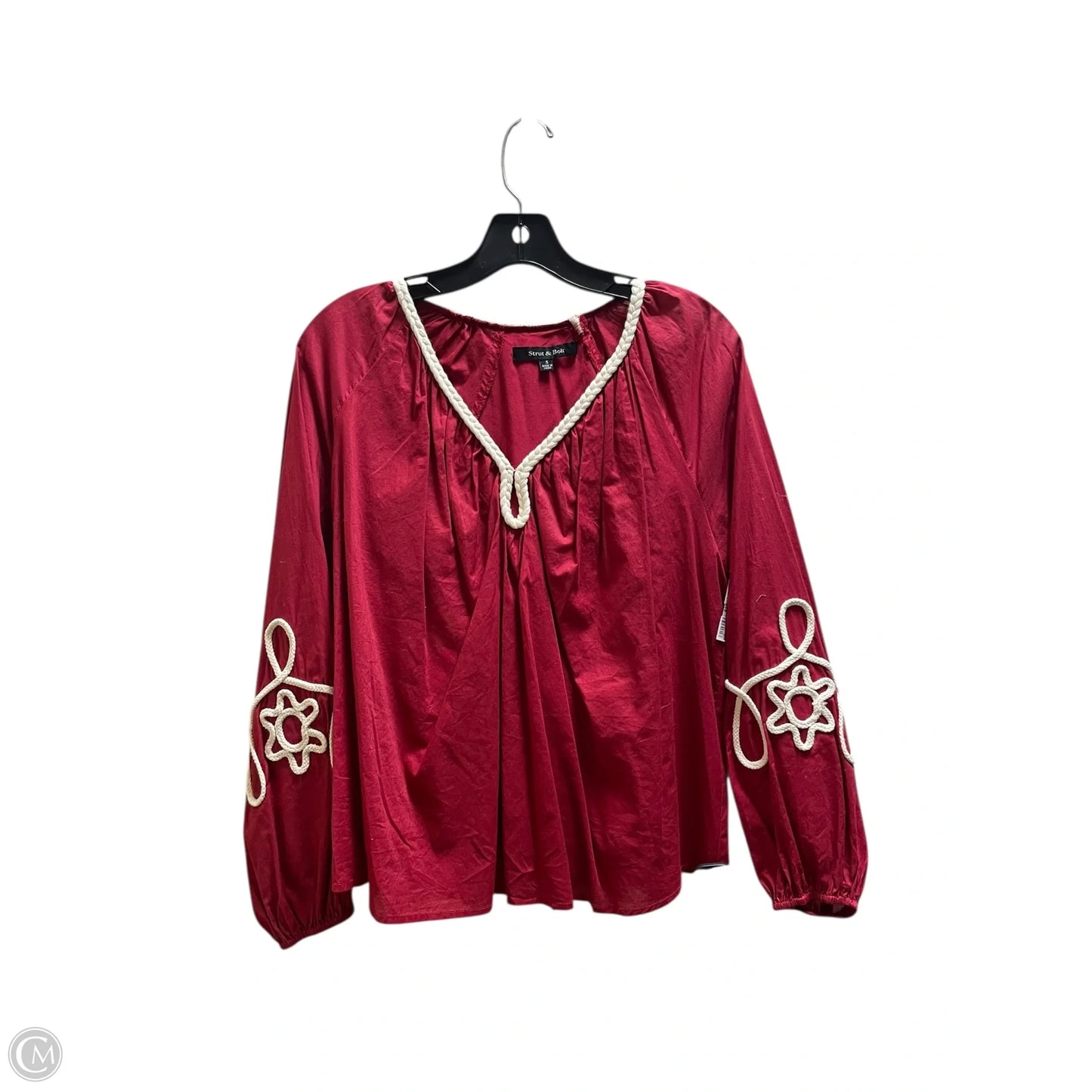 Top Short Sleeve By Strut & Bolt In Red, Size: S