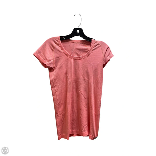 Athletic Top Short Sleeve By Lululemon In Pink