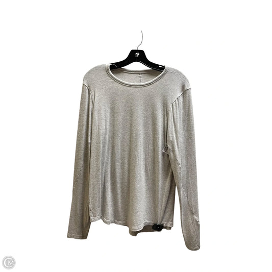 Athletic Top Long Sleeve Crewneck By Lululemon In Grey, Size: M