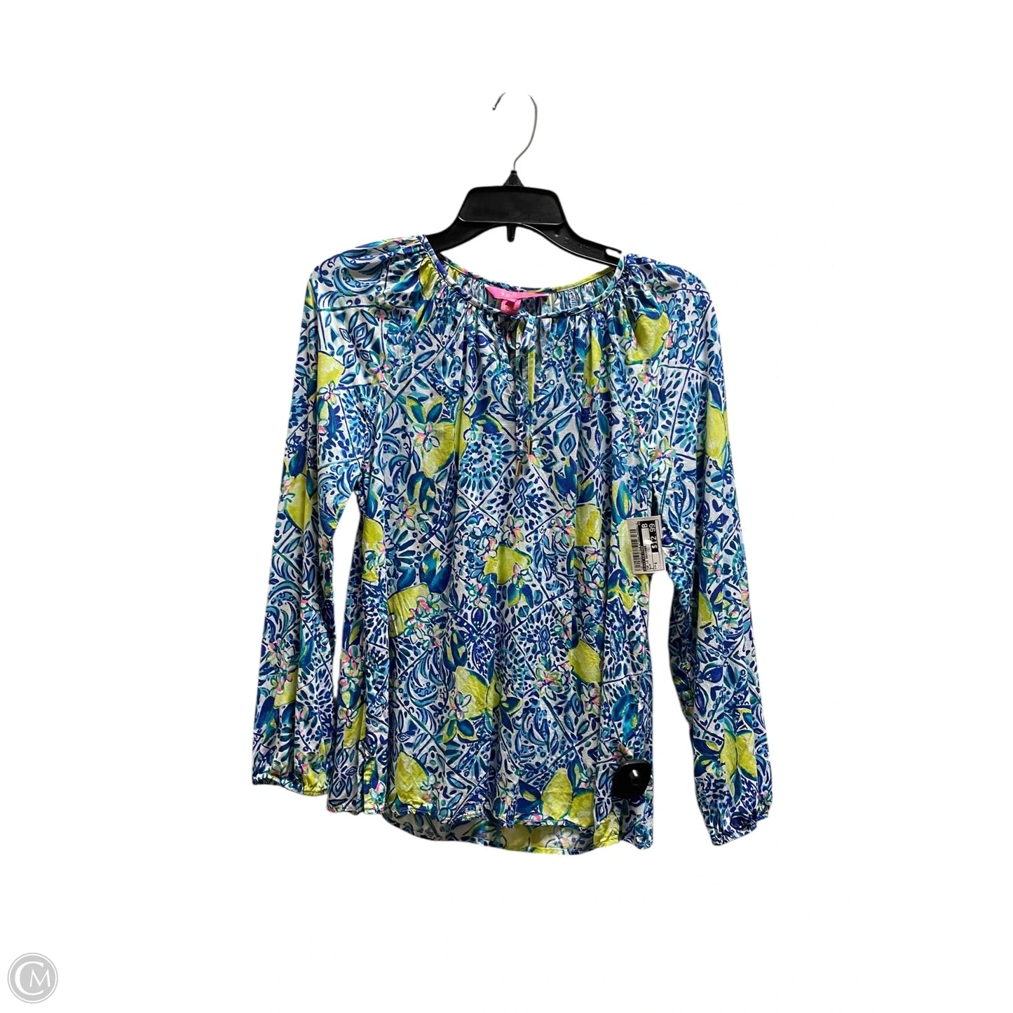 Top Long Sleeve Designer By Lilly Pulitzer In Blue, Size: S