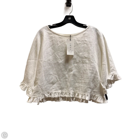 Top Short Sleeve By Clothes Mentor In White, Size: M