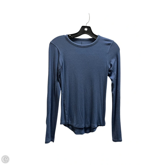 Athletic Top Long Sleeve Crewneck By Lululemon In Blue, Size: 6