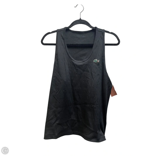 Athletic Tank Top By Lacoste In Black, Size: M