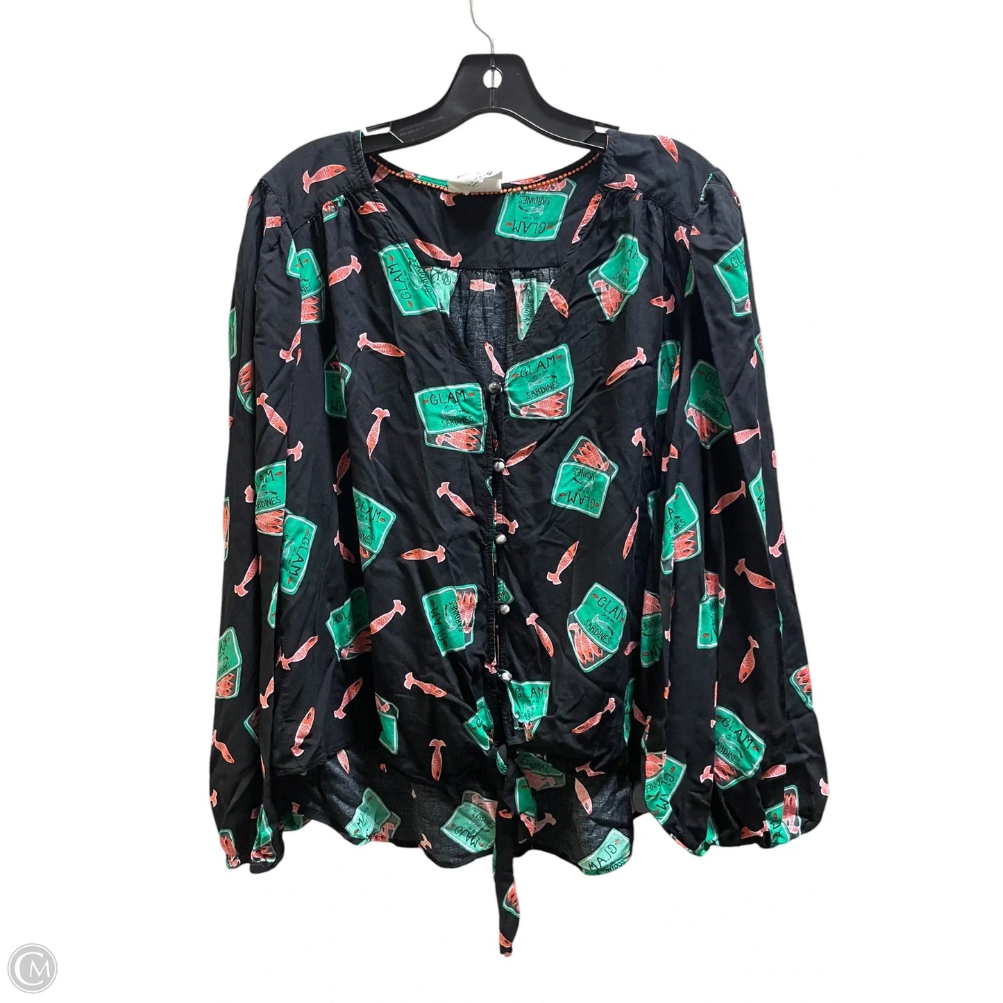 Top Long Sleeve By Anthropologie In Black, Size: Xl