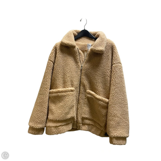 Coat Faux Fur & Sherpa By Clothes Mentor In Beige, Size: M