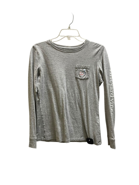 Top Long Sleeve By Vineyard Vines In Grey, Size: Xs