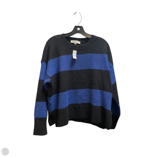 Sweater By Loft In Black & Blue, Size: L