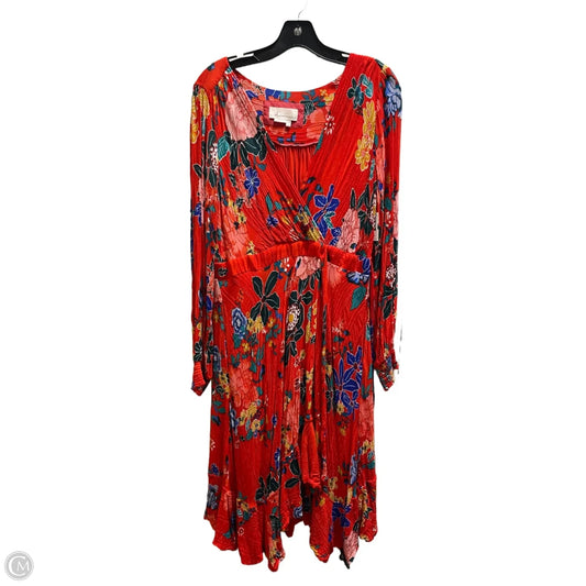 Dress Casual Maxi By Anthropologie In Red, Size: Xl