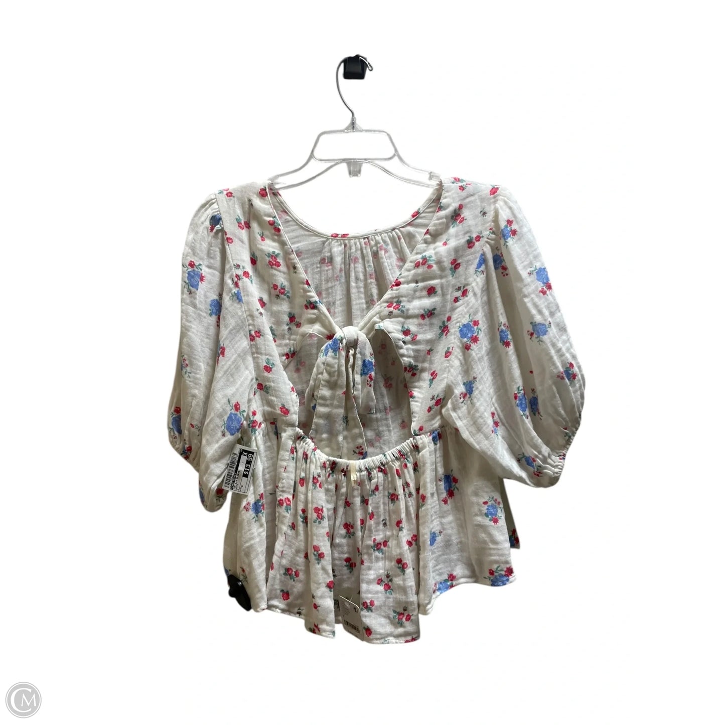 Top 3/4 Sleeve By Free People In White, Size: S