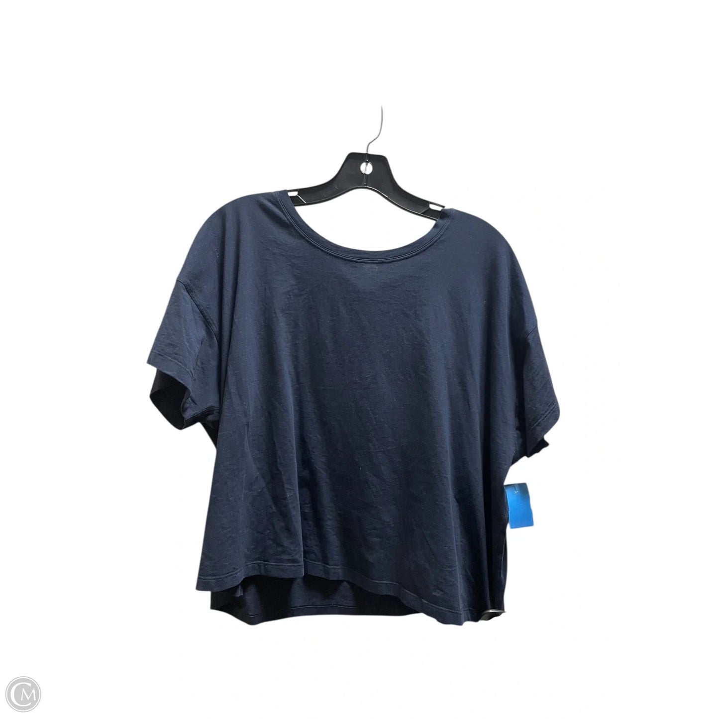 Top Short Sleeve By Lululemon In Navy, Size: 14