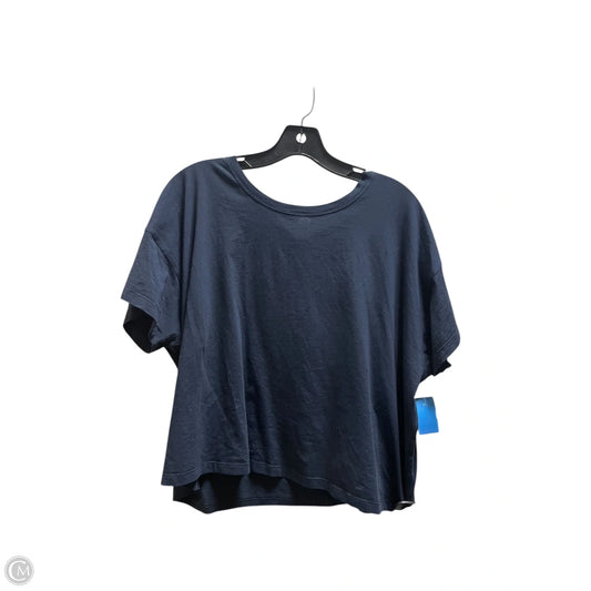 Top Short Sleeve By Lululemon In Navy, Size: 14