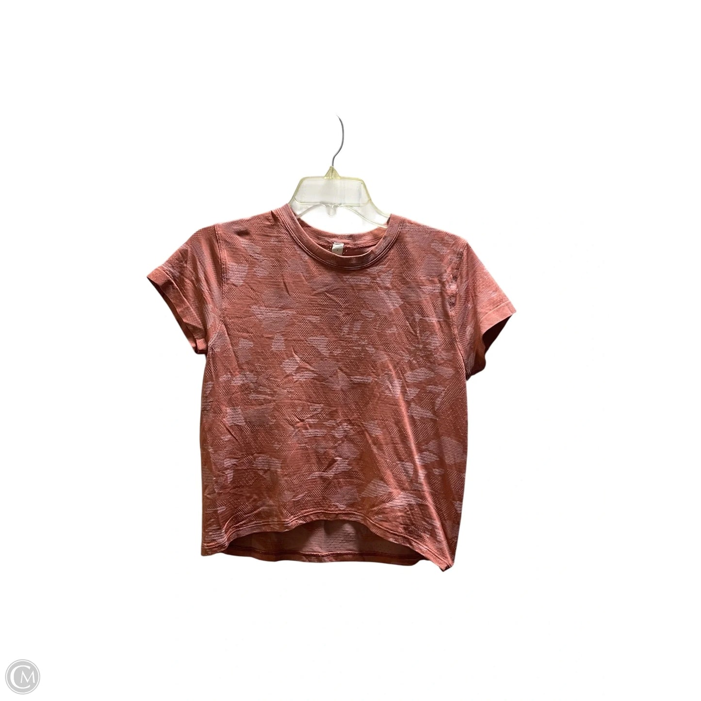 Athletic Top Short Sleeve By Lululemon In Pink, Size: 4