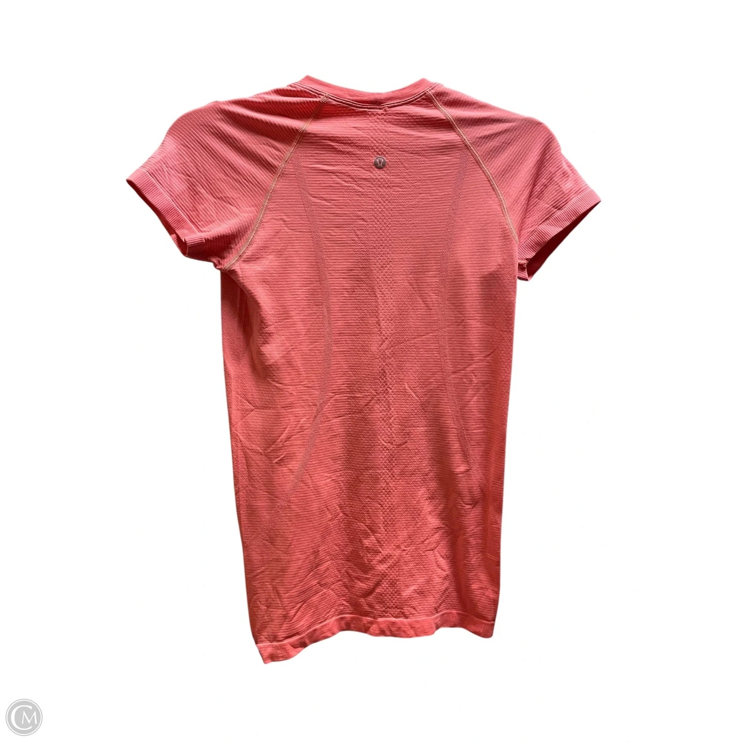 Athletic Top Short Sleeve By Lululemon In Pink, Size: 4