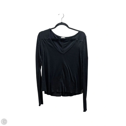 Top Long Sleeve By Free People In Black, Size: M