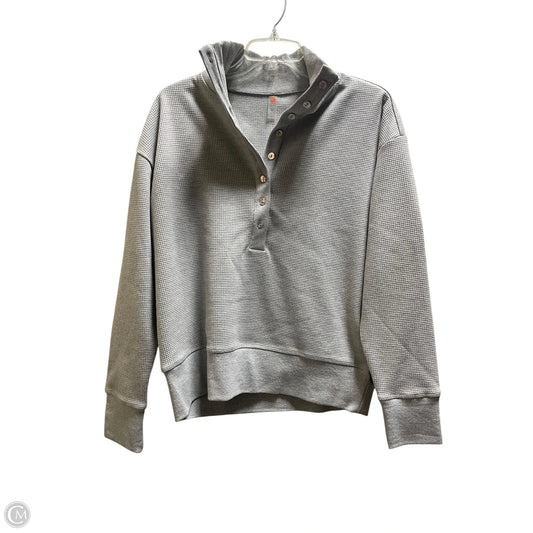 Top Long Sleeve By Mono B In Grey, Size: L