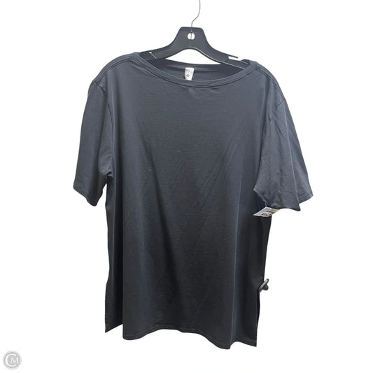 Top Short Sleeve By Lululemon In Black, Size: 8