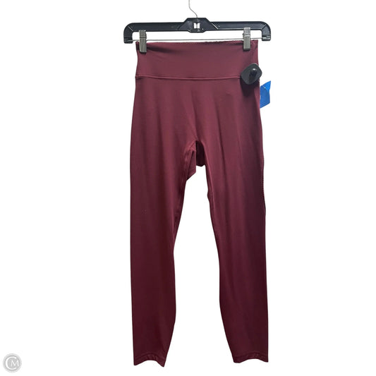 Athletic Leggings By Lululemon In Maroon, Size: 6