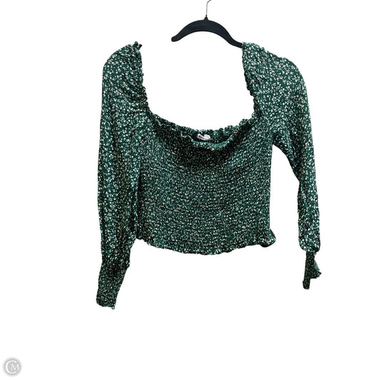 Top Long Sleeve By Reformation In Green, Size: S