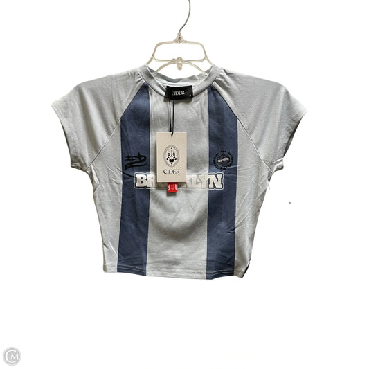 Top Short Sleeve By Cider In Blue, Size: S
