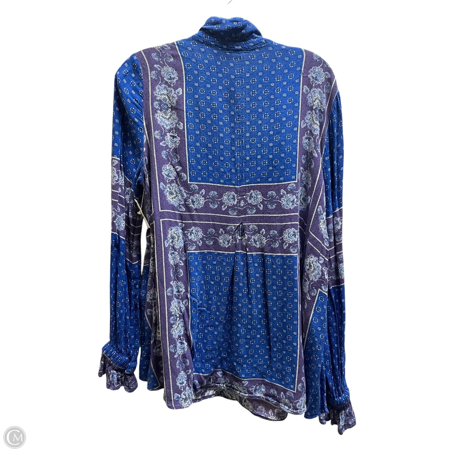 Top Long Sleeve By Free People In Blue, Size: L