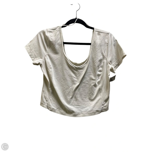 Athletic Top Short Sleeve By Lululemon In White, Size: 12