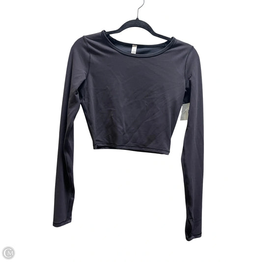 Athletic Top Long Sleeve Collar By Lululemon In Black, Size: 6
