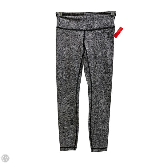 Athletic Leggings Capris By Lululemon In Black & White, Size: 4