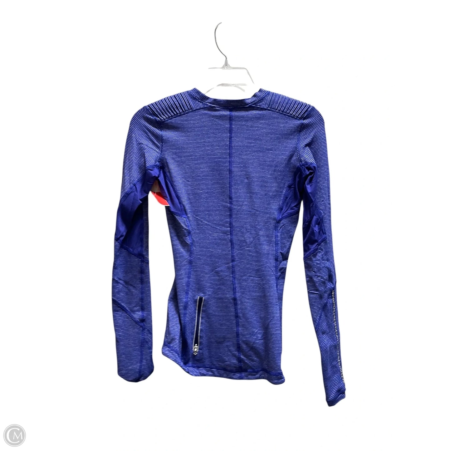 Athletic Top Long Sleeve Collar By Lululemon In Blue, Size: 4