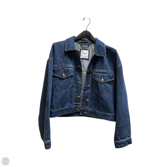 Jacket Denim By Abercrombie And Fitch In Blue, Size: M