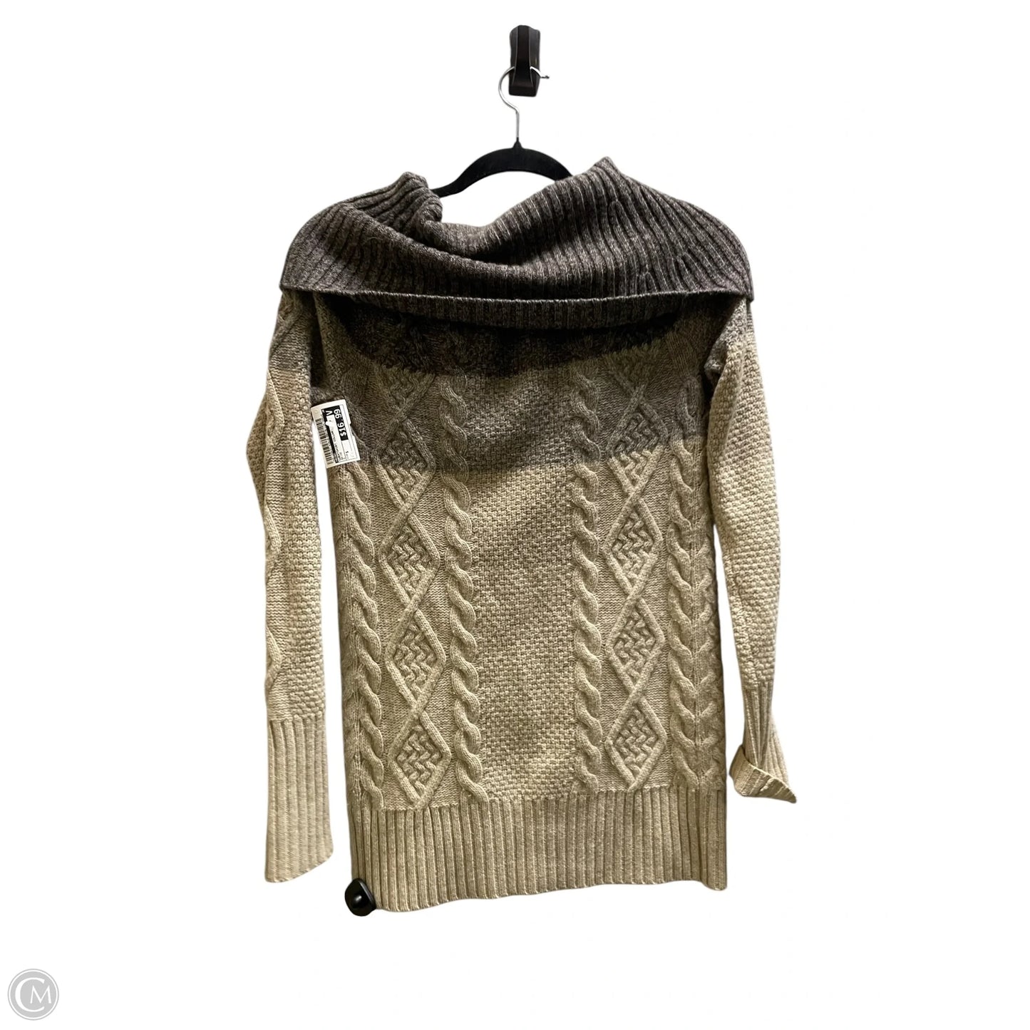 Sweatshirt Collar By Bcbg In Beige, Size: S
