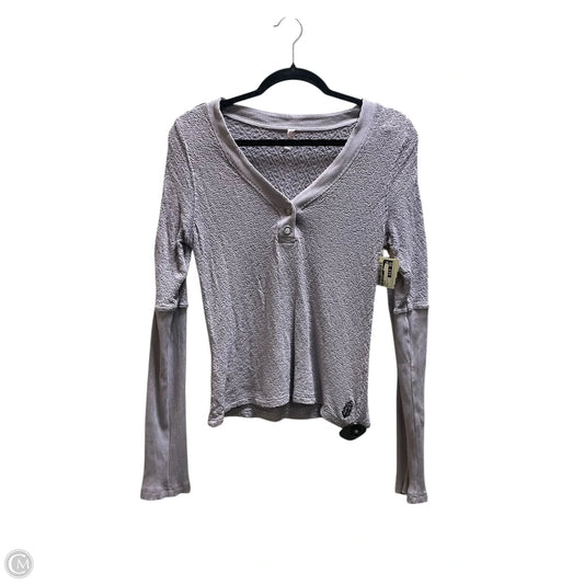 Top Long Sleeve By Free People In Purple, Size: L