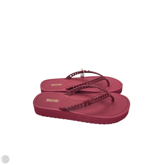 Sandals Designer By Michael Kors In Red, Size: 10