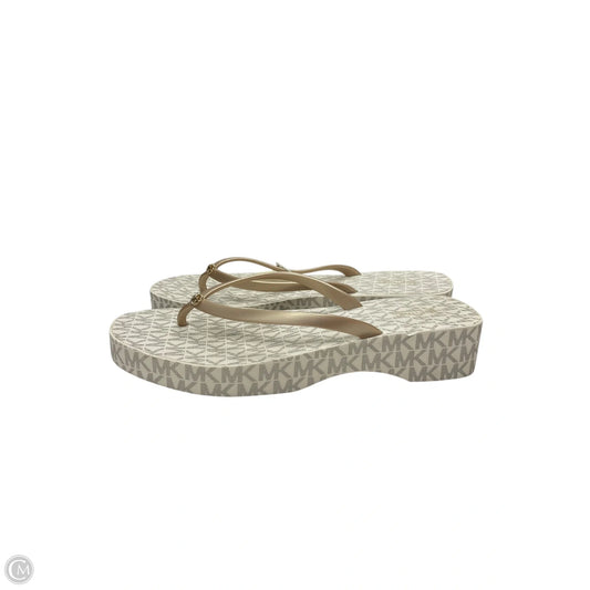 Sandals Designer By Michael Kors In Cream, Size: 10