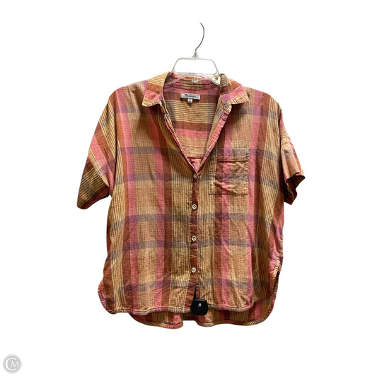 Top Short Sleeve By Madewell In Multi-colored, Size: Xs