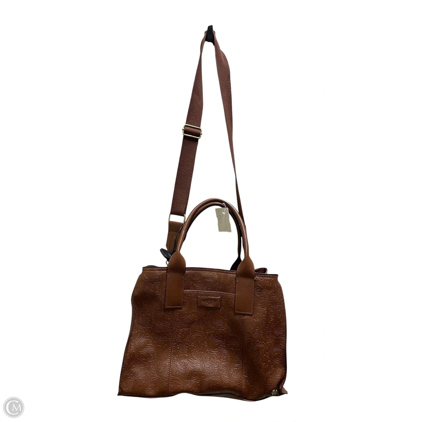 Handbag Leather By Lucky Brand, Size: Large