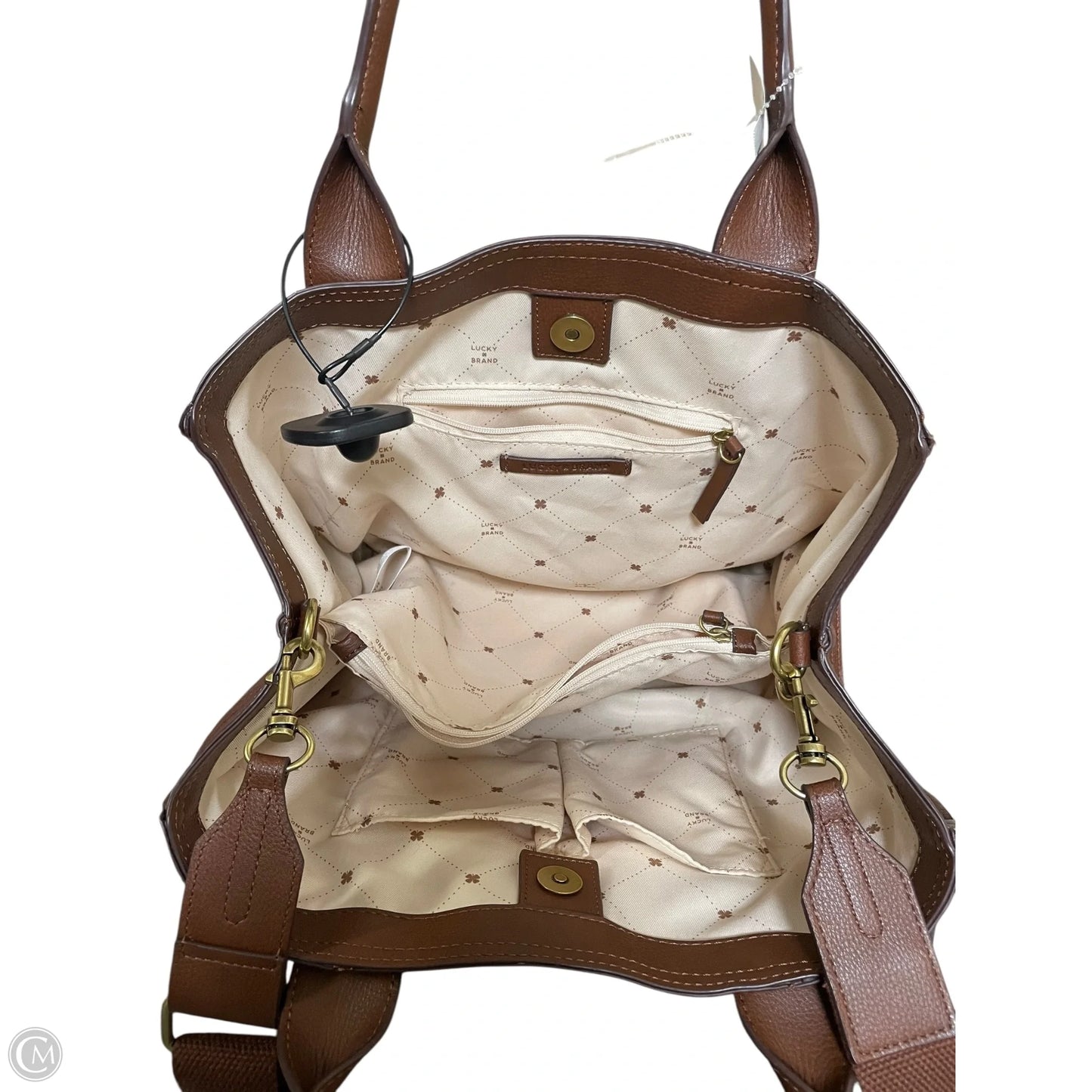 Handbag Leather By Lucky Brand, Size: Large