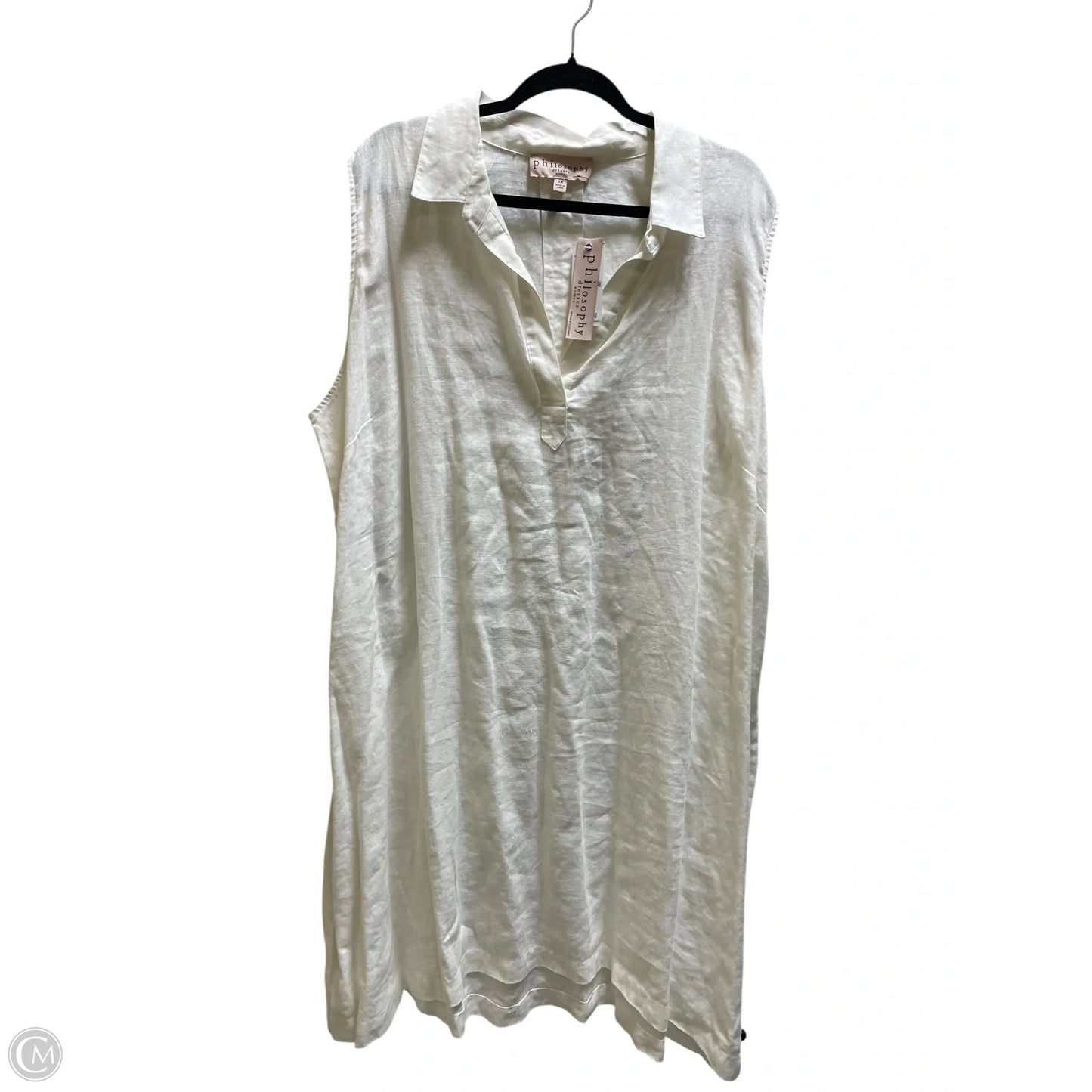 Dress Casual Midi By Philosophy In White, Size: 2x