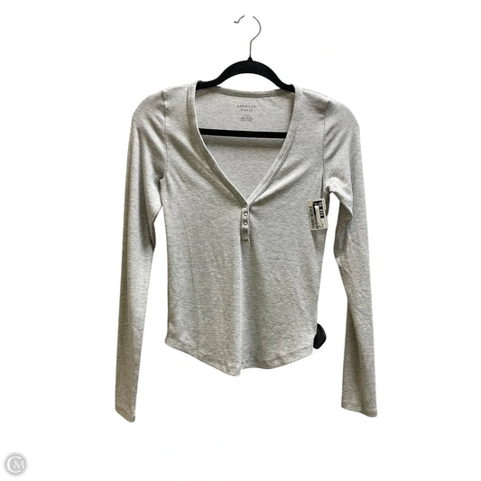 Top Long Sleeve By American Eagle In Grey, Size: S