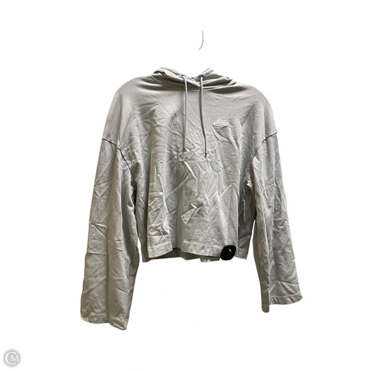 Athletic Sweatshirt Hoodie By Nike In Grey, Size: M