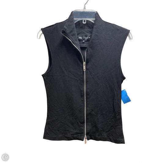 Top Sleeveless By Zara In Black, Size: M