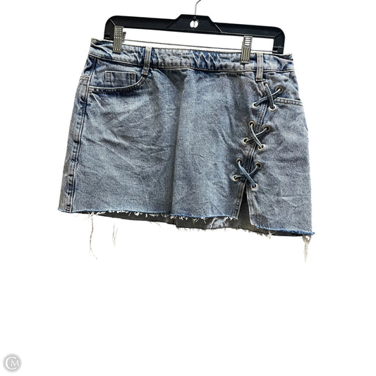 Skirt Midi By Zara In Blue Denim, Size: 8