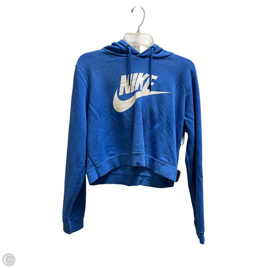 Athletic Sweatshirt Hoodie By Nike Apparel In Blue, Size: L