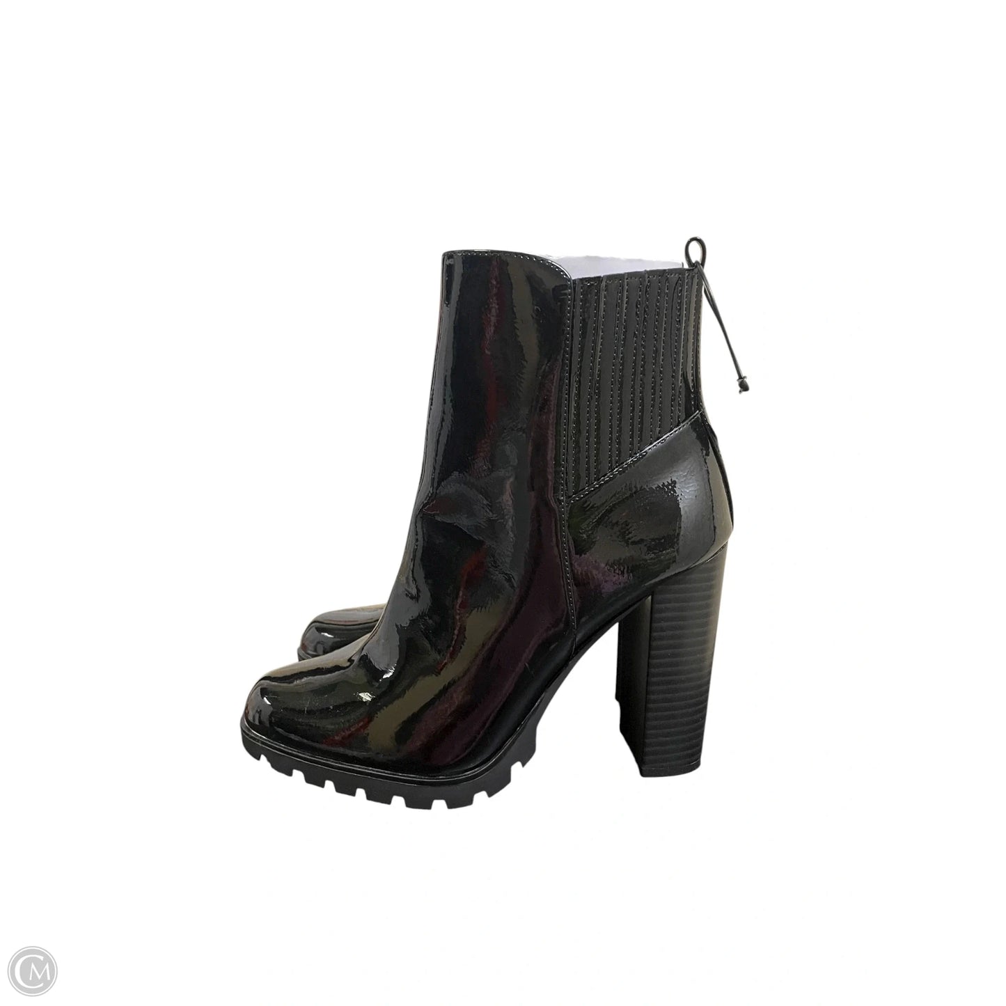 Boots Ankle Heels By Just Fab In Black, Size: 10