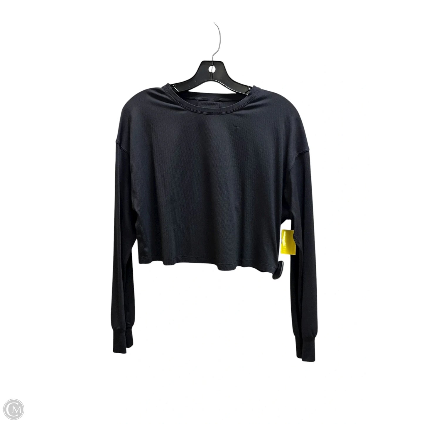 Athletic Top Long Sleeve Collar By Lululemon In Black, Size: M