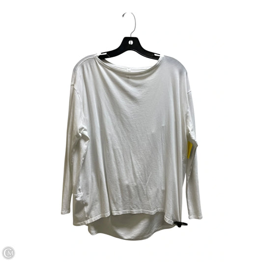 Athletic Top Long Sleeve Collar By Lululemon In White, Size: M
