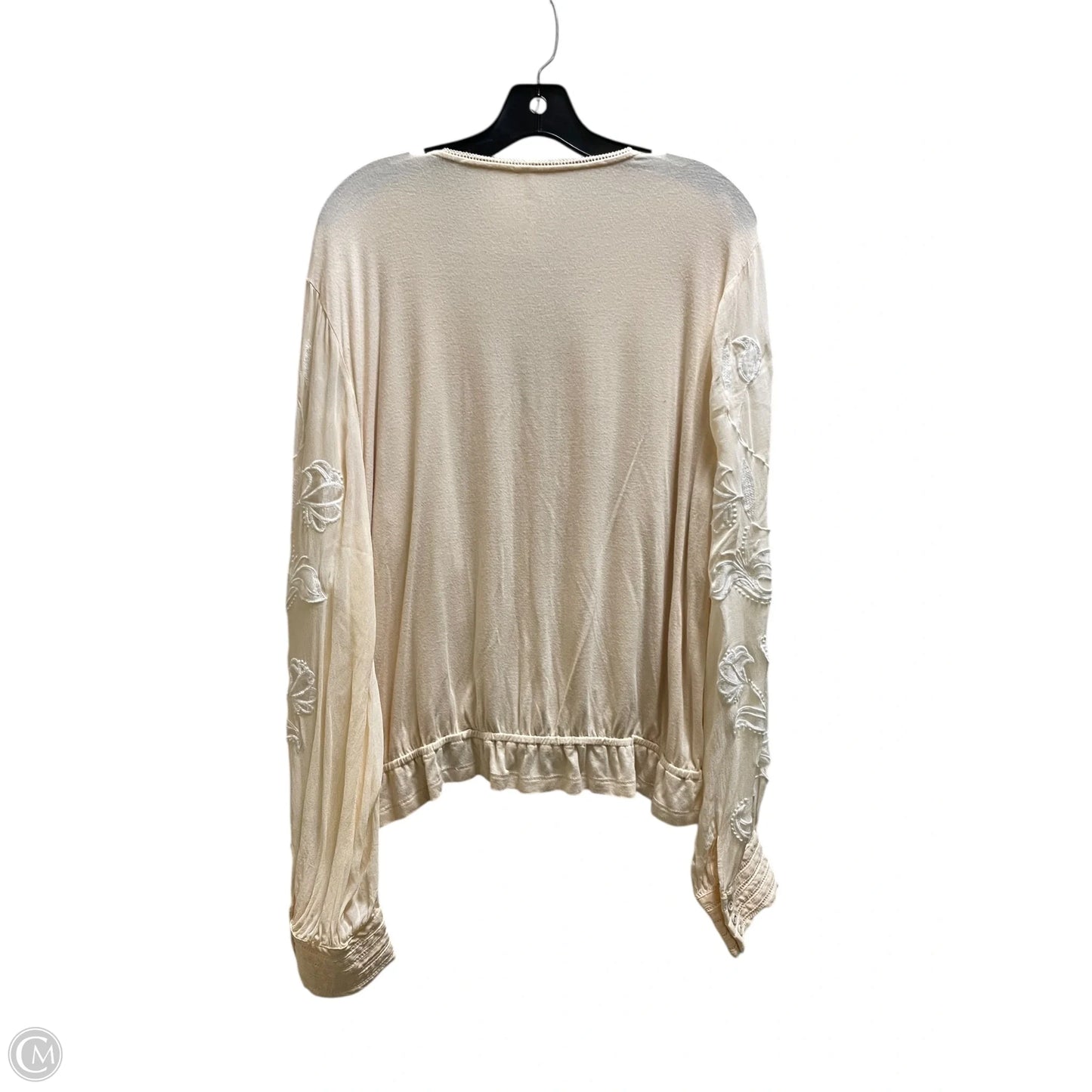 Top Long Sleeve By Anthropologie In Beige, Size: Xl
