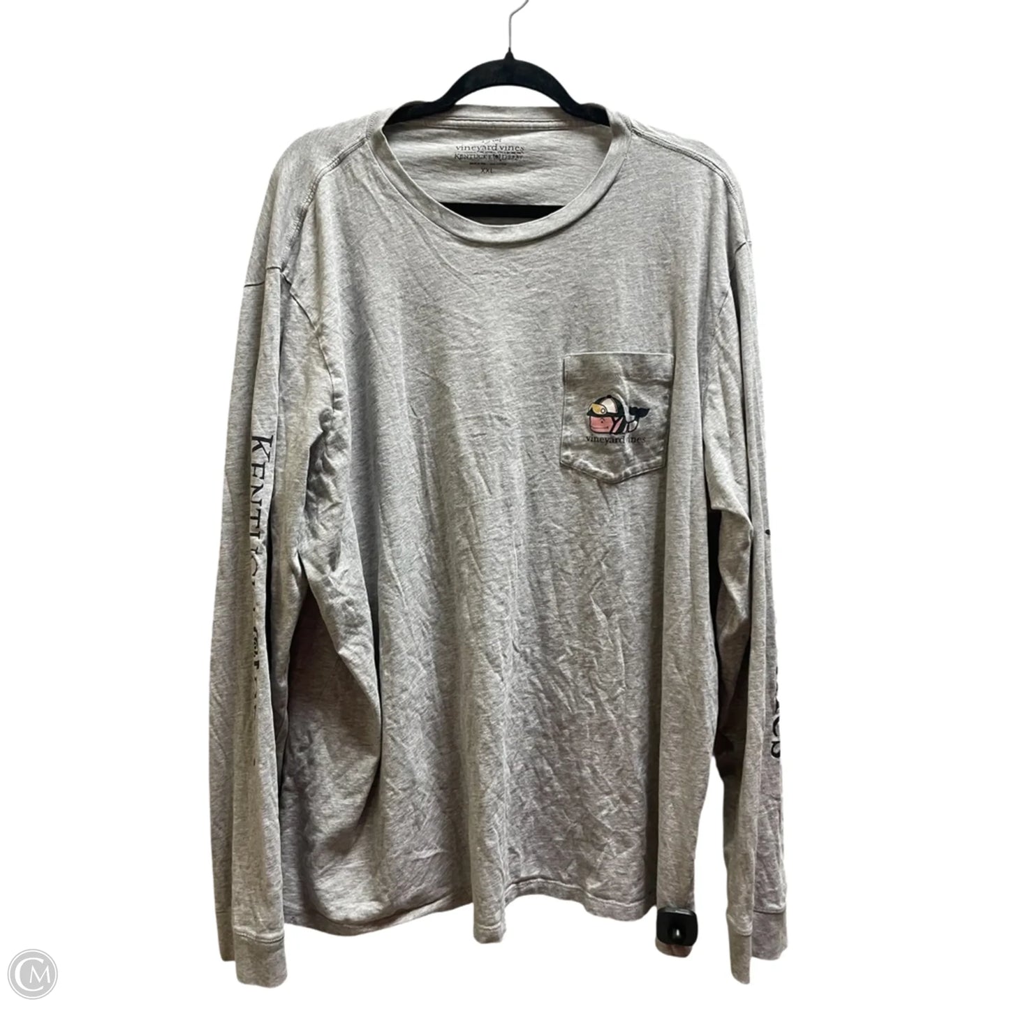 Top Long Sleeve By Vineyard Vines In Grey, Size: Xxl