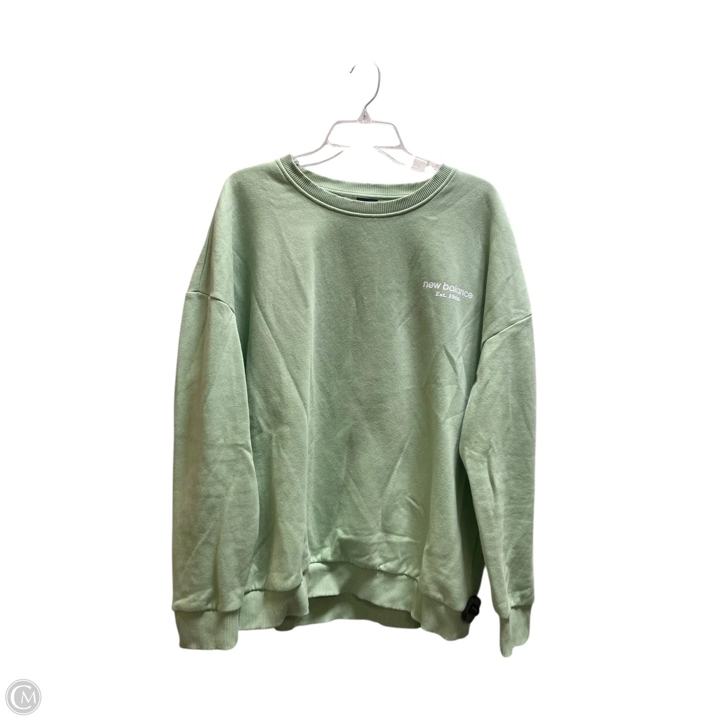 Sweatshirt Crewneck By New Balance In Green, Size: Xl