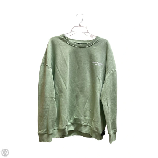 Sweatshirt Crewneck By New Balance In Green, Size: Xl